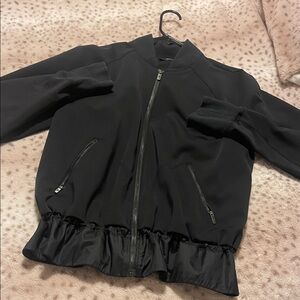 Lululemon zip up jacket oversized 10 Black Women's Bomber Jacket